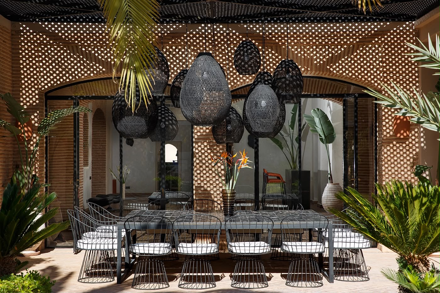 Terrasse ombragée de la villa